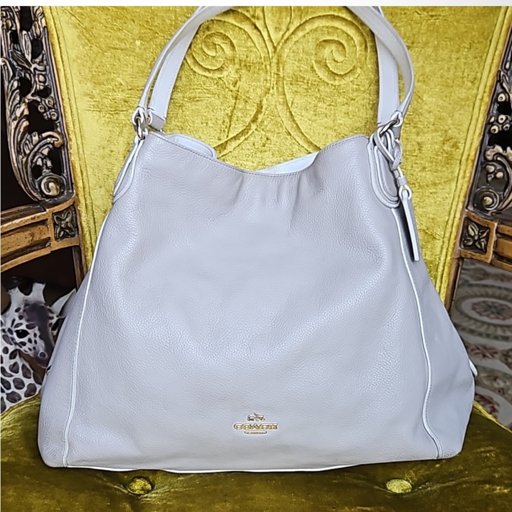 COACH EDIE LEATHER TOTE